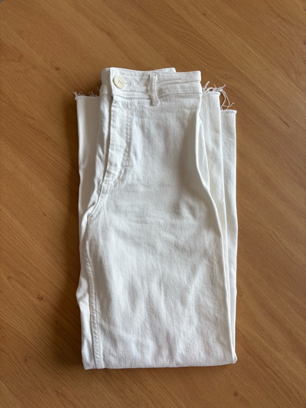 Zara wide leg white jeans